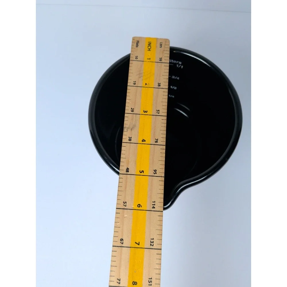 Chantal Red Enamel Metal Measuring Cup Mug w/ Handle Conversion Chart Austria